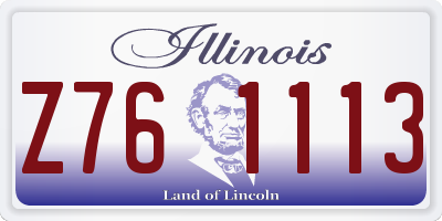 IL license plate Z761113