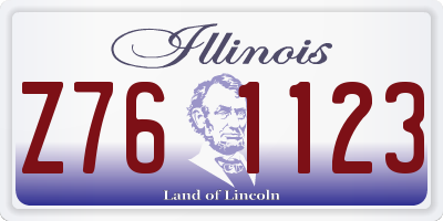 IL license plate Z761123