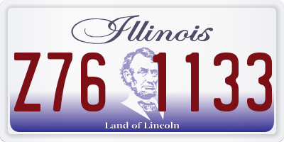 IL license plate Z761133
