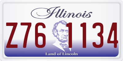 IL license plate Z761134