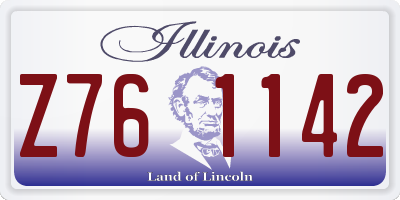 IL license plate Z761142
