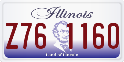 IL license plate Z761160