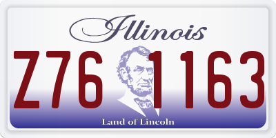 IL license plate Z761163
