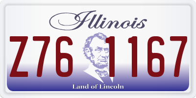 IL license plate Z761167