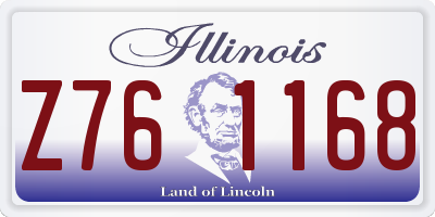 IL license plate Z761168