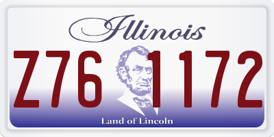 IL license plate Z761172