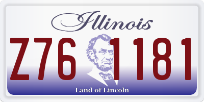 IL license plate Z761181