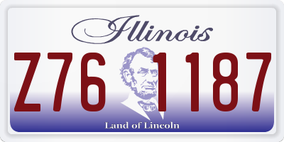 IL license plate Z761187