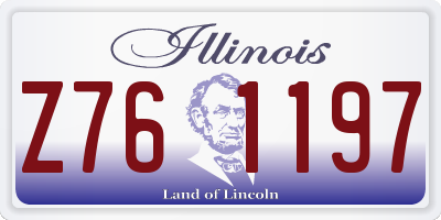 IL license plate Z761197