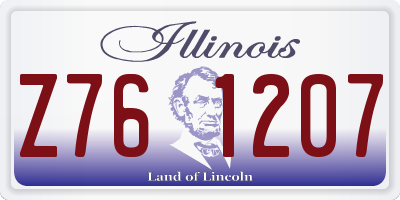 IL license plate Z761207