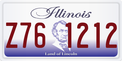 IL license plate Z761212