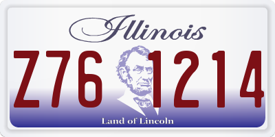 IL license plate Z761214