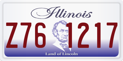 IL license plate Z761217