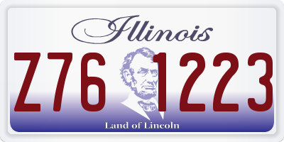IL license plate Z761223