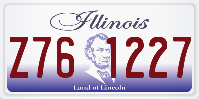 IL license plate Z761227