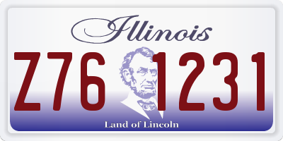 IL license plate Z761231