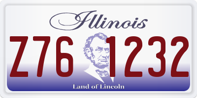 IL license plate Z761232