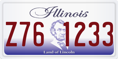 IL license plate Z761233