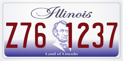 IL license plate Z761237