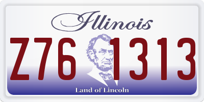 IL license plate Z761313