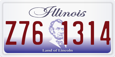IL license plate Z761314