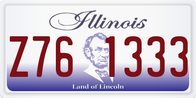 IL license plate Z761333