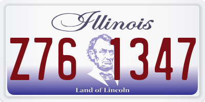 IL license plate Z761347