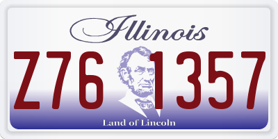 IL license plate Z761357