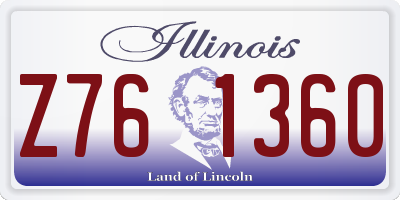 IL license plate Z761360