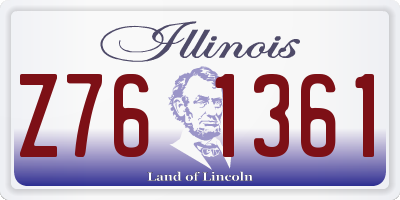 IL license plate Z761361