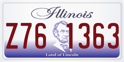 IL license plate Z761363