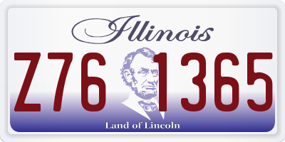 IL license plate Z761365