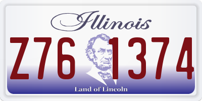 IL license plate Z761374
