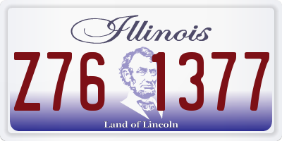 IL license plate Z761377