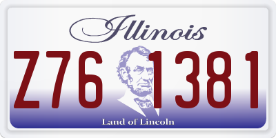 IL license plate Z761381