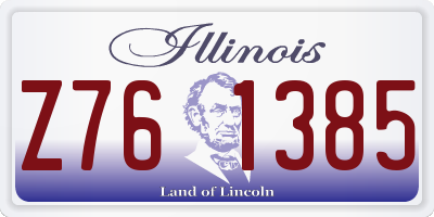 IL license plate Z761385