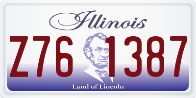 IL license plate Z761387