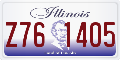 IL license plate Z761405