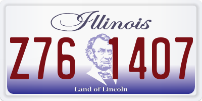 IL license plate Z761407