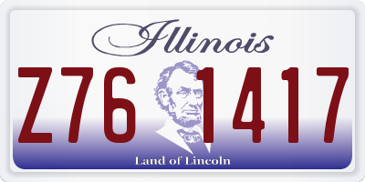 IL license plate Z761417