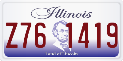 IL license plate Z761419