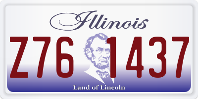 IL license plate Z761437