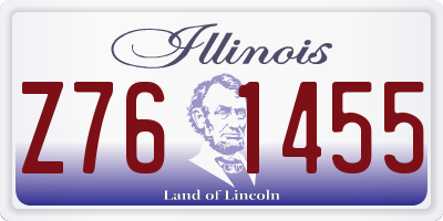 IL license plate Z761455