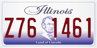 IL license plate Z761461
