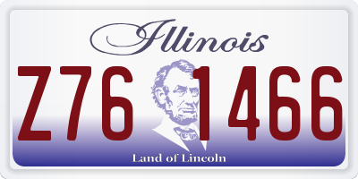 IL license plate Z761466