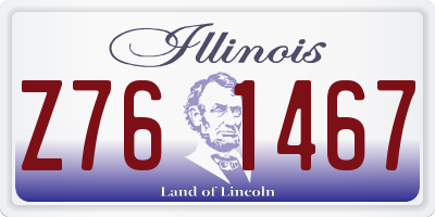 IL license plate Z761467