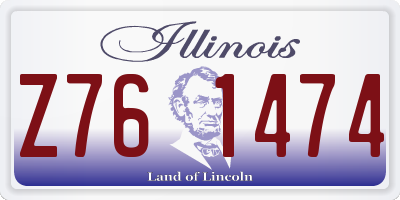 IL license plate Z761474