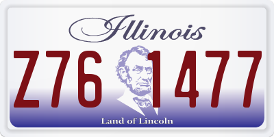 IL license plate Z761477