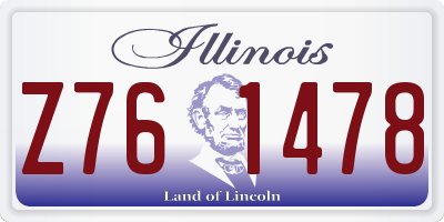 IL license plate Z761478