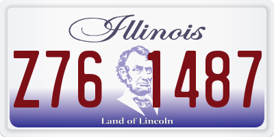 IL license plate Z761487